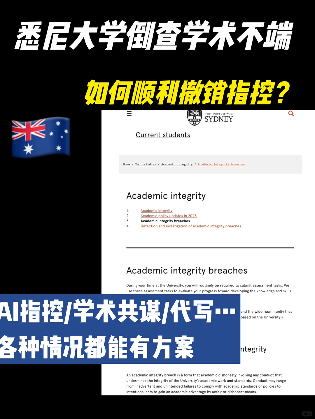 SYDNEY悉大倒查学术不端 被指控共谋怎么办