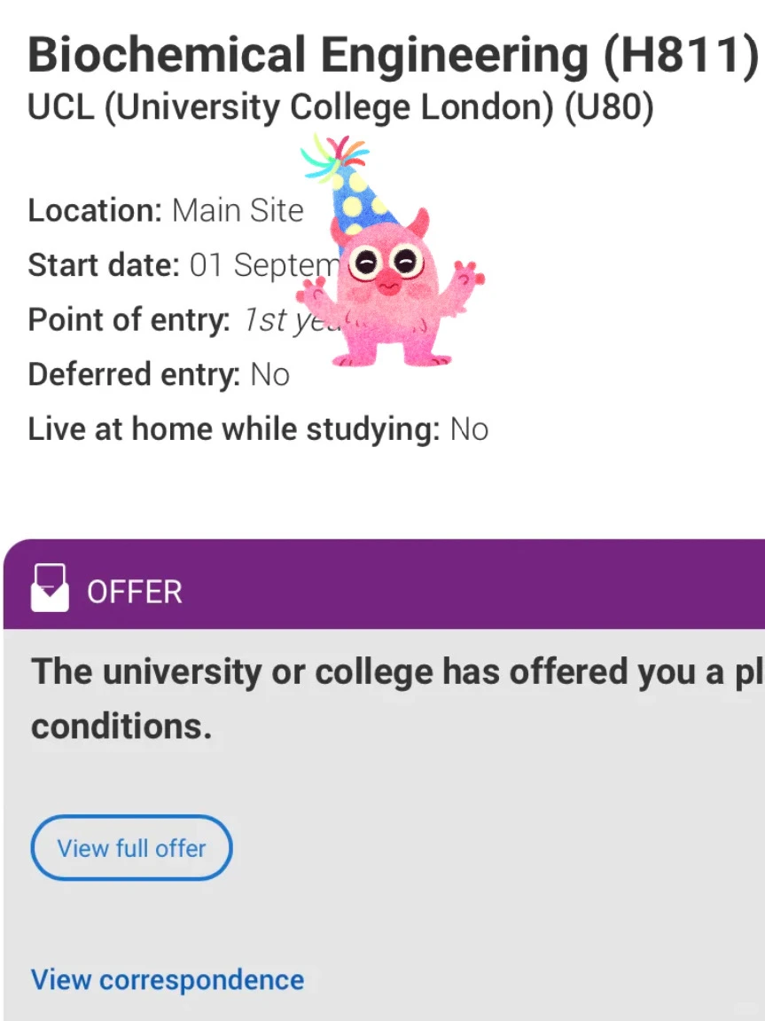 UCL生物化学工程Alevel降con成功案例 — 内容图片 1