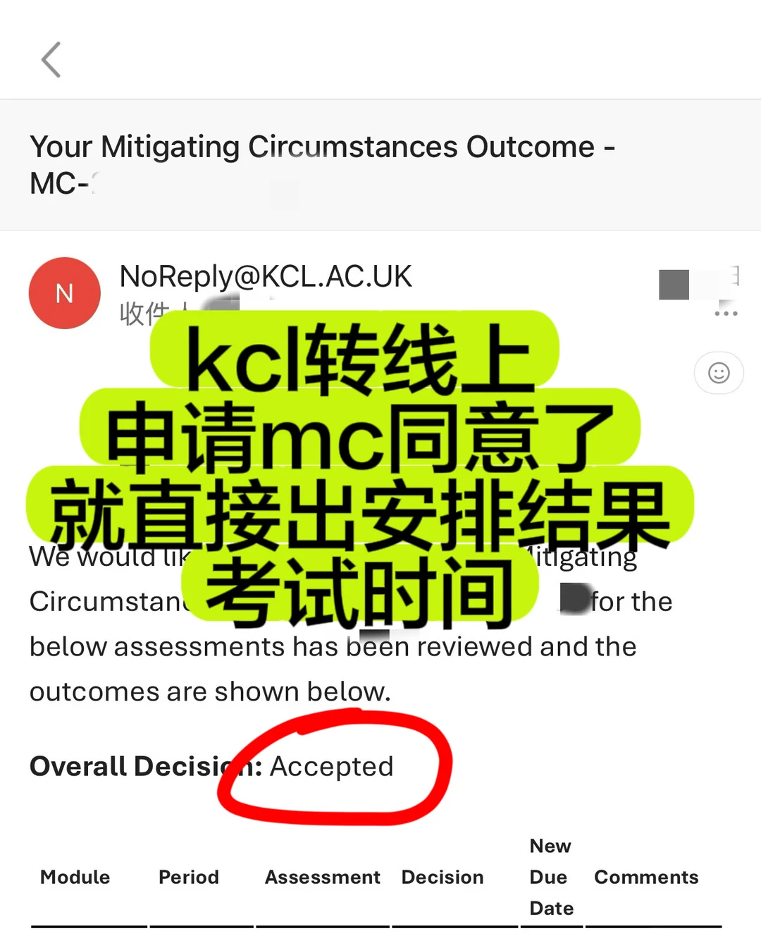 kcl5月final转线上，现在学校已经开始批了 — 内容图片 1