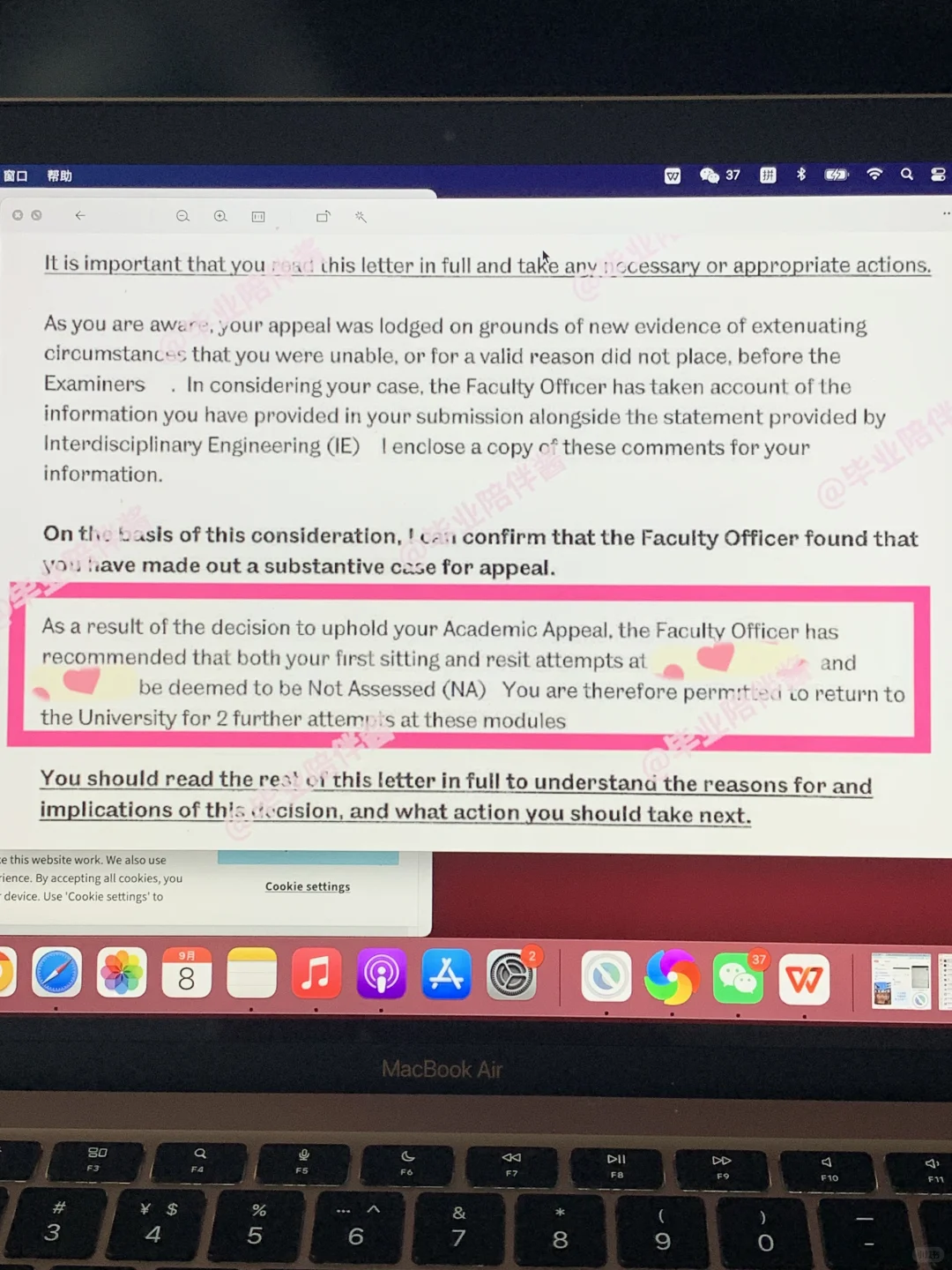 谢菲尔德补考挂科3门…被劝退😭哭到嗓子哑了 — 内容图片 2