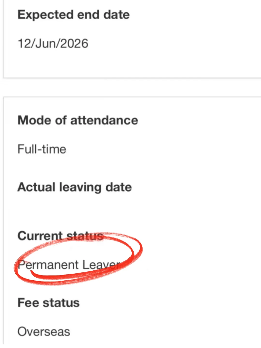 ucl补考成绩单显示permanent leaver，咋回事 — 内容图片 1