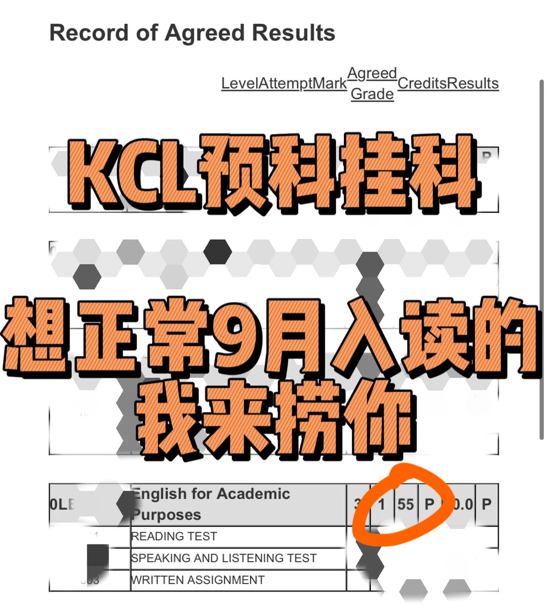 KCL预科69分，模板邮件很廉价 — 内容图片 1