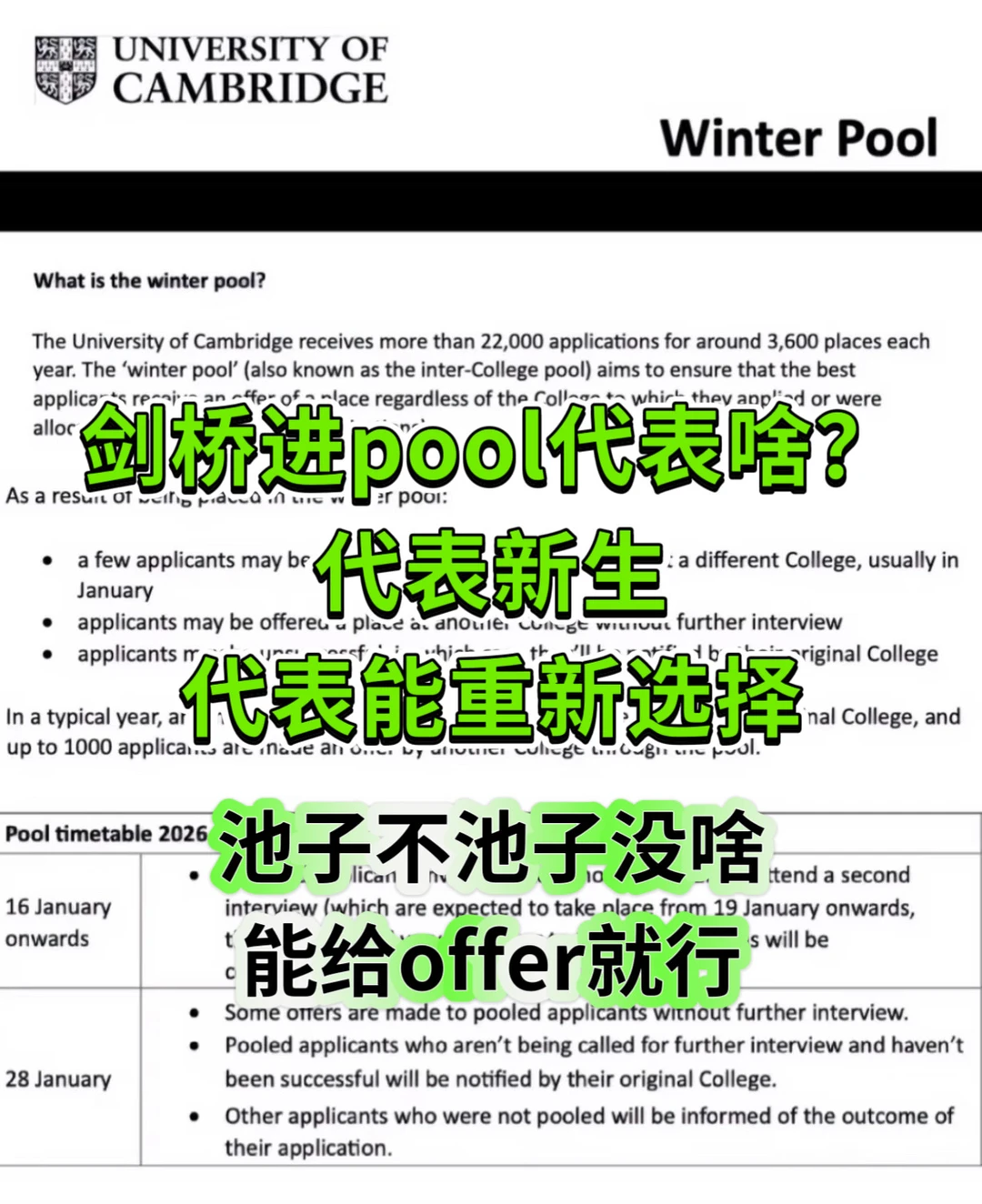 剑桥Winter Pool≠拒信，主动argue稳拿offer — 内容图片 1