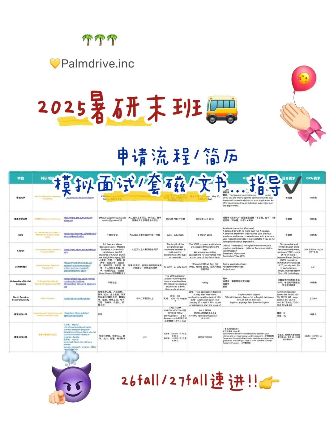 不想错过2025暑研申请的刷到这篇速进！！！