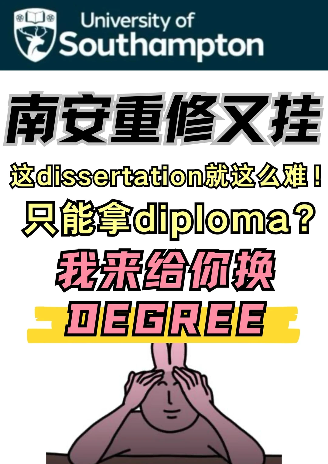 南安Dissertation二挂别哭！看我申诉逆袭换学位🎯