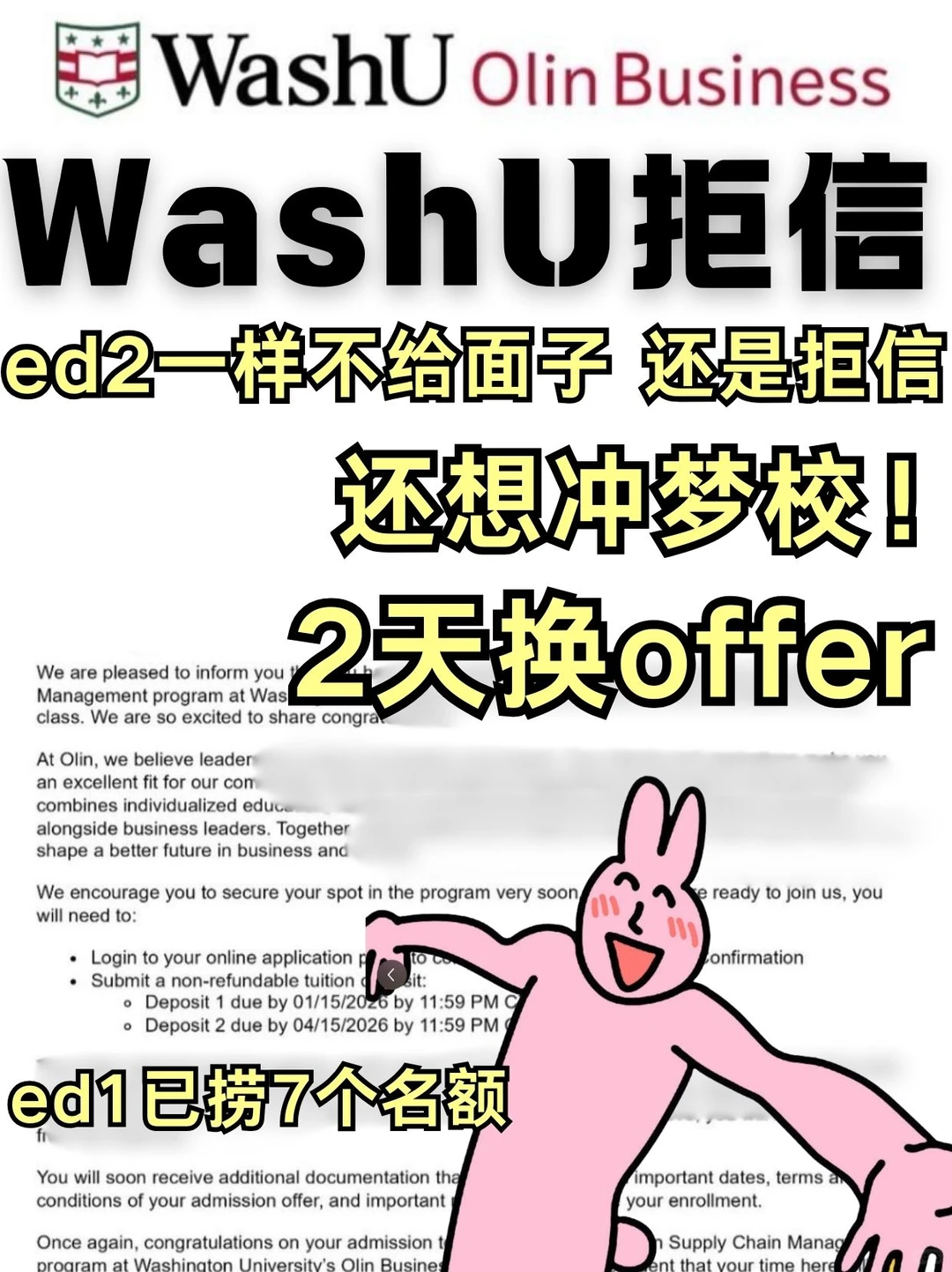 WashU拒信又是谁的梦校碎了！offer还能换 — 封面 1