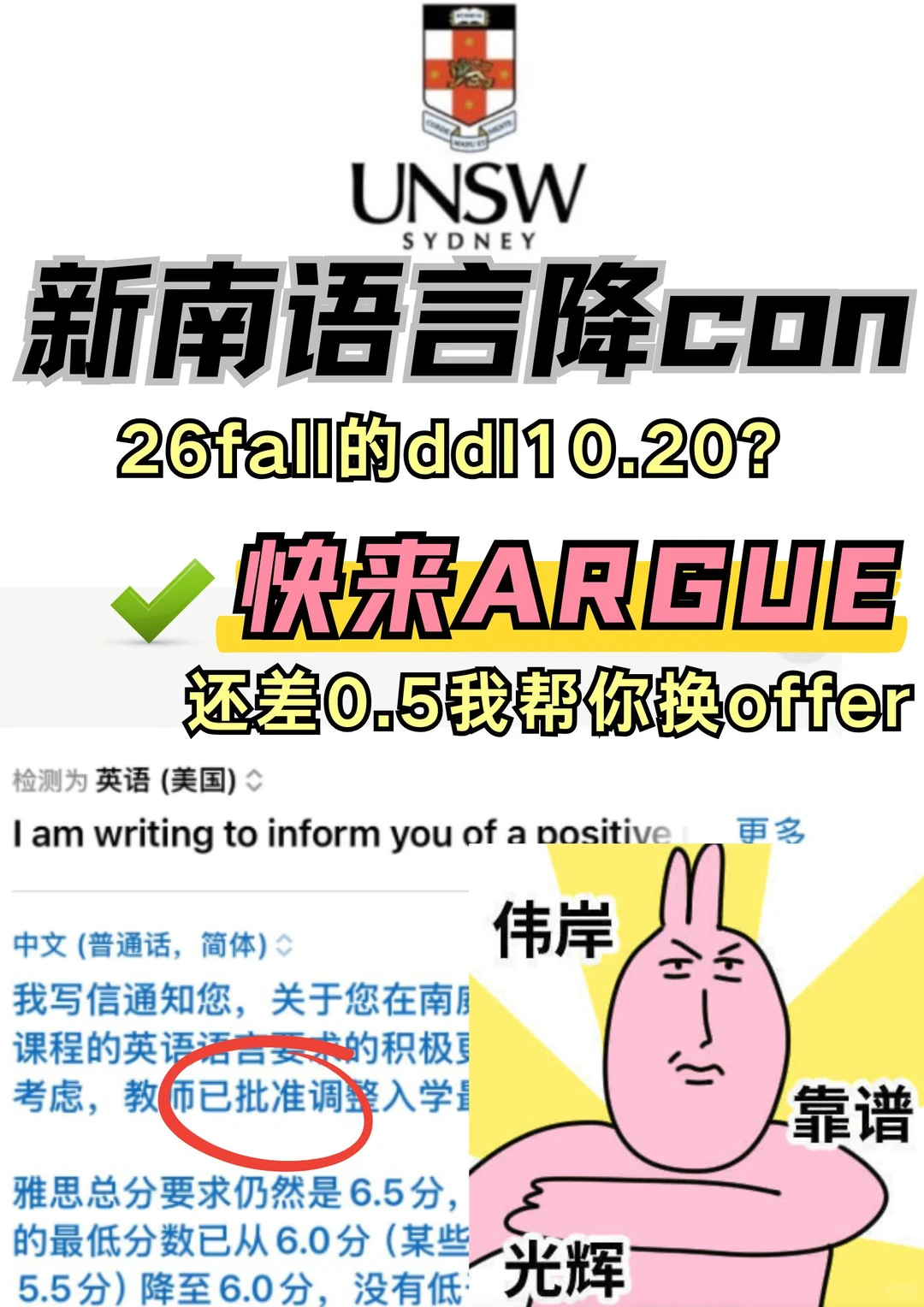 新南差0.5绝地反杀💥argue五天拿offer攻略！
