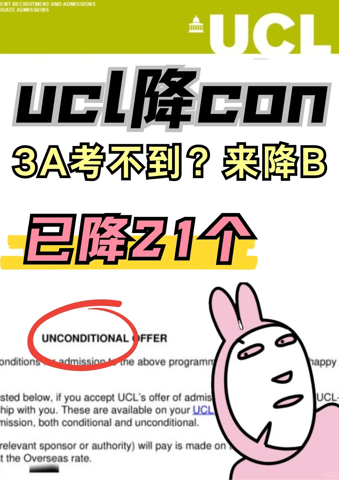 UCL降con超神✨专治A-level焦虑稳上岸！
