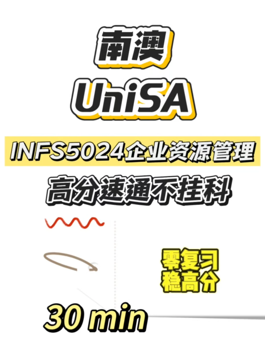 南澳unisa企业资源管理final，直接开挂！