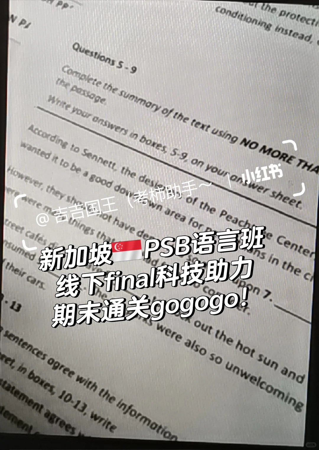 新加坡🇸🇬PSB语言班线下final科技助力 — 内容图片 1