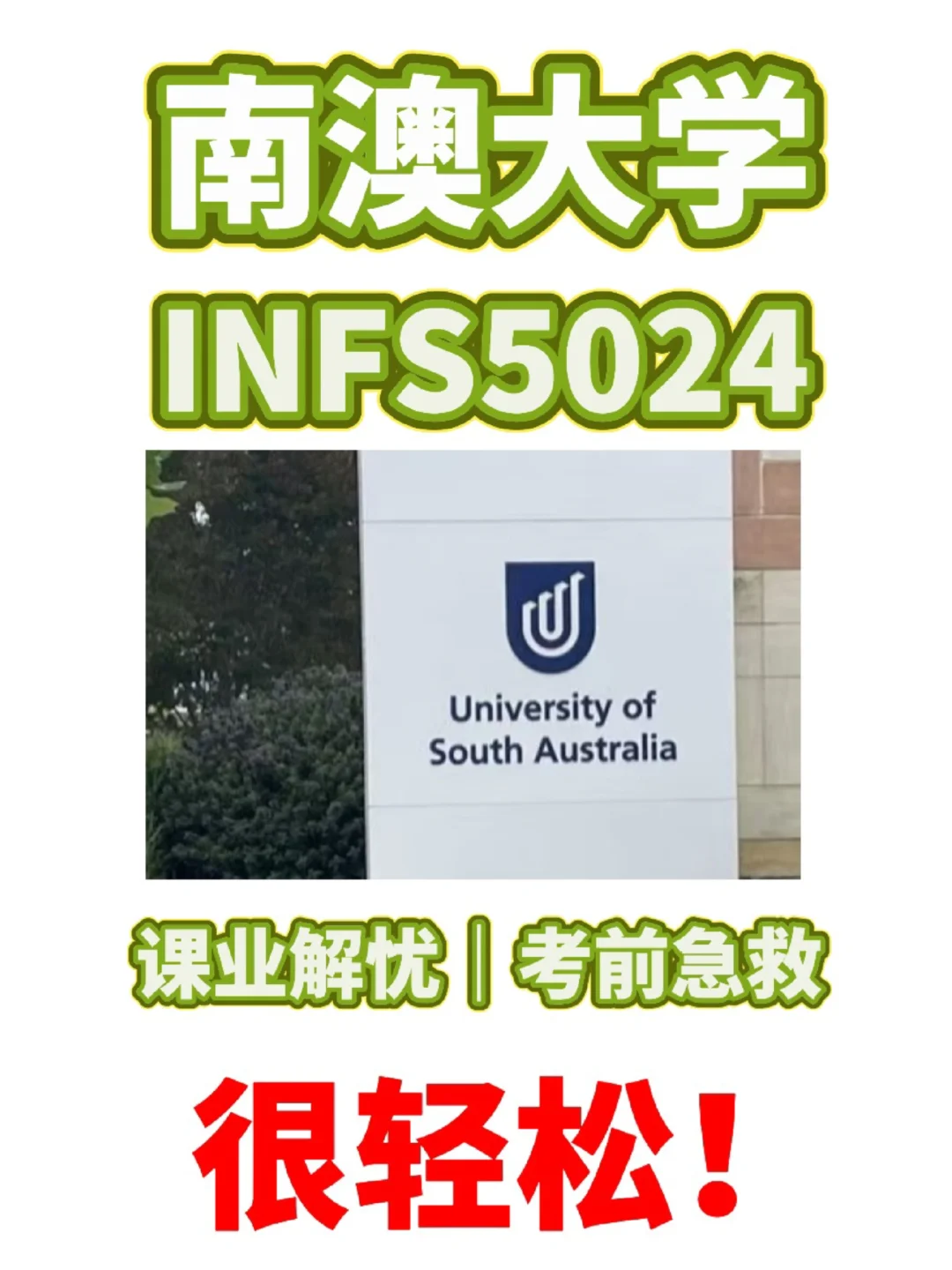 南澳 INFS5024课业解忧 线下final不愁了！